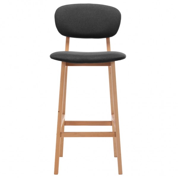 Bancos de bar 2 pcs tecido cinzento-escuro M 4