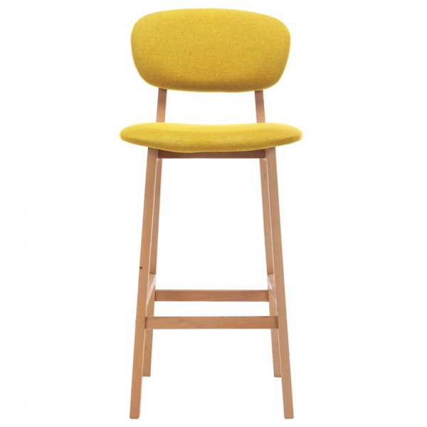 Taburetes de cocina 2 unidades tela amarillo mostaza M 4