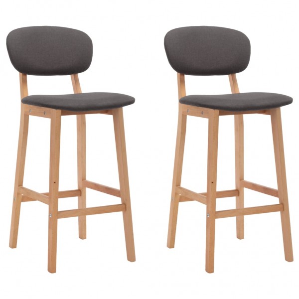Taburetes de cocina 2 unidades tela gris taupe D