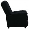 Sillón reclinable de tela negro 4