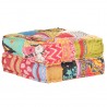 Puf patchwork de tela 60x70x36 cm 1