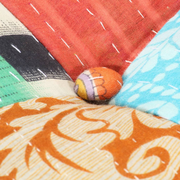 Puf patchwork de tela 60x70x36 cm M 4