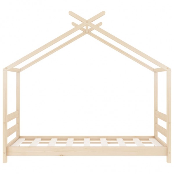 Estrutura de cama infantil 70x140 cm madeira de pinho maciça M 4