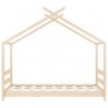 Estrutura de cama infantil 70x140 cm madeira de pinho maciça 4
