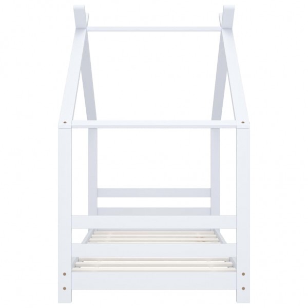 Estructura de cama infantil madera maciza pino blanco 80x160 cm M 3