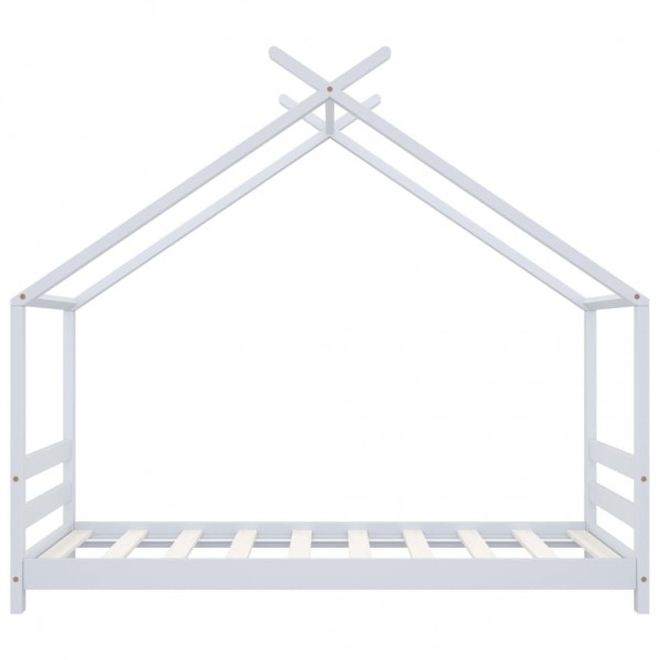 Estructura de cama infantil madera maciza pino blanco 80x160 cm M 4