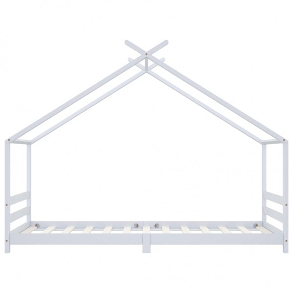 Estrutura de cama para crianças 90x200 cm pinho maciço branco M 5