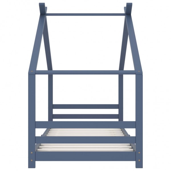 Estrutura de cama para crianças 90x200 cm pinho maciço cinzento M 3