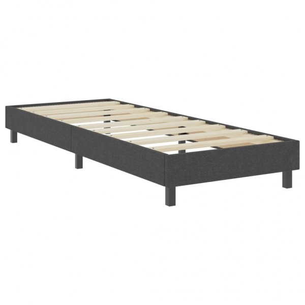 Cama boxspring 80x200 cm tecido cinzento-escuro M 4