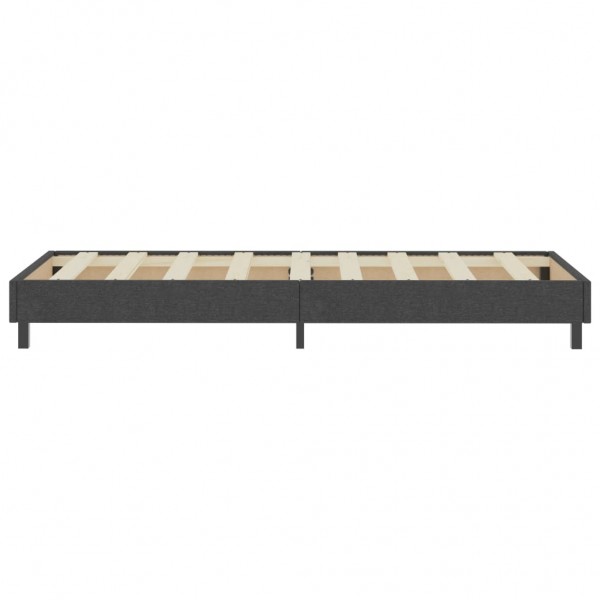 Cama box spring tela gris oscuro 80x200 cm M 5