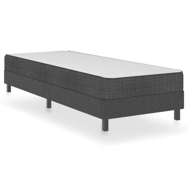 Cama boxspring 100x200 cm tecido cinzento-escuro M 2