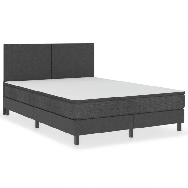 Cama box spring tela gris oscuro 160x200 m M 2