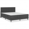 Cama box spring tela gris oscuro 160x200 m 1