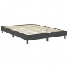 Cama boxspring 140x200 cm tecido cinzento-escuro 4