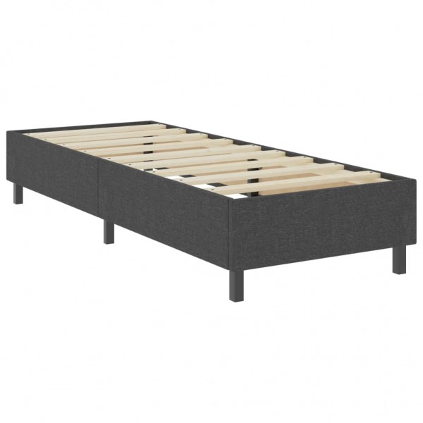 Cama boxspring 100x200 cm tecido cinzento-escuro M 4