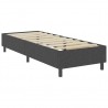 Cama boxspring 100x200 cm tecido cinzento-escuro 4