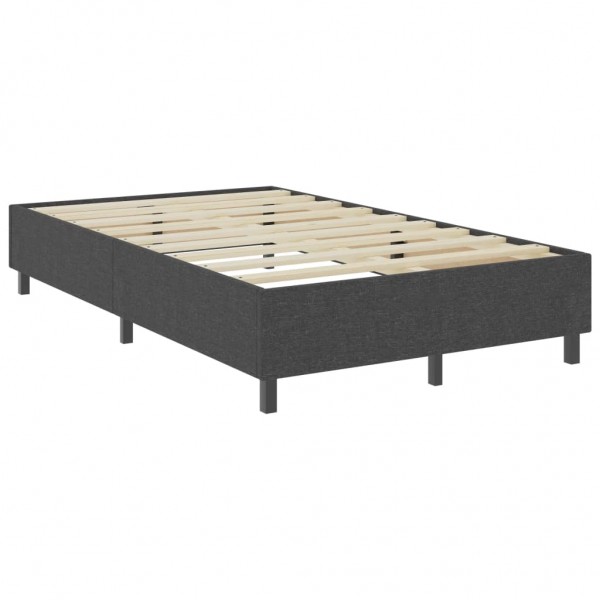 Cama box spring tela gris oscuro 120x200 cm M 4