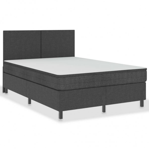 Cama boxspring 160x200 cm tecido cinzento-escuro M 2