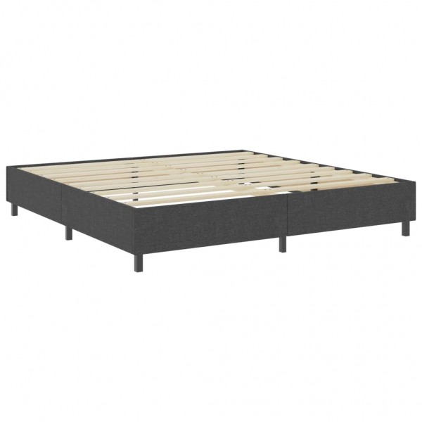 Cama box spring tela gris oscuro 200x200 cm M 5