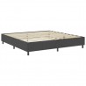 Cama boxspring 200x200 cm tecido cinzento-escuro 5