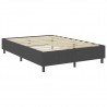 Cama boxspring 160x200 cm tecido cinzento-escuro 4