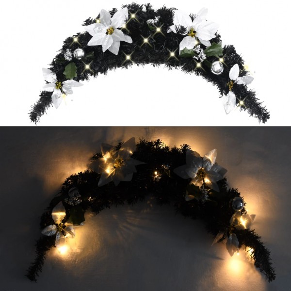 Arco de Navidad con luces LED negro 90 cm PVC M 2