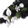 Grinalda de Natal com luzes LED 90 cm PVC preto 5