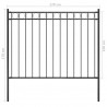 Cerca de jardim 1.7x1.2 m aço preto 4