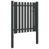 Puerta de valla del jardín de acero gris antracita 1x1.5 cm 2
