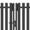 Puerta de valla del jardín de acero gris antracita 4x2.5 cm 4