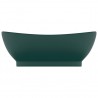 Lavabo lujo con rebosadero cerámica verde oscuro 58.5x39 cm 3