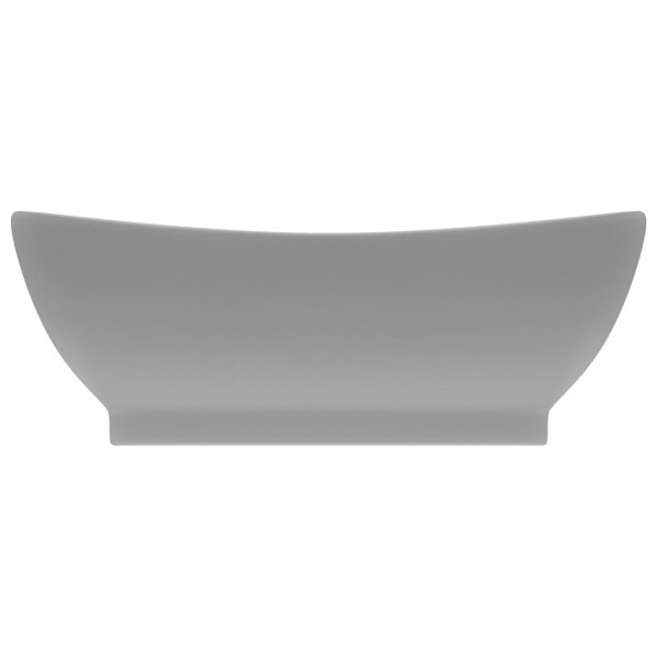 Lavatório luxuoso oval 58.5x39 cm cerâmica cinza-claro mate M 3