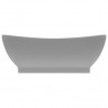 Lavatório luxuoso oval 58.5x39 cm cerâmica cinza-claro mate 3
