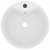Lavabo lujo con rebosadero cerámica blanco mate 36x13 cm 3