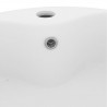 Lavabo lujo con rebosadero cerámica blanco mate 36x13 cm 5