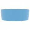 Lavabo lujo con rebosadero cerámica azul claro mate 36x13 cm 4