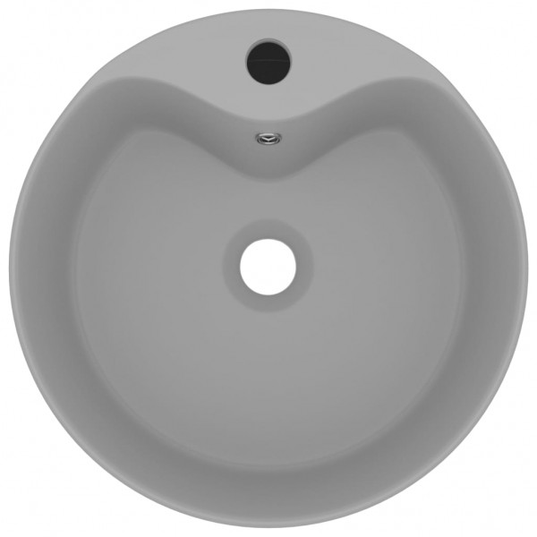 Lavabo lujoso con rebosadero cerámica gris claro mate 36x13 cm M 3