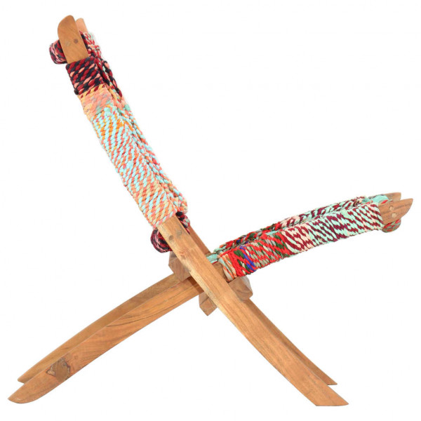 Silla chindi plegable de tela multicolor M 3