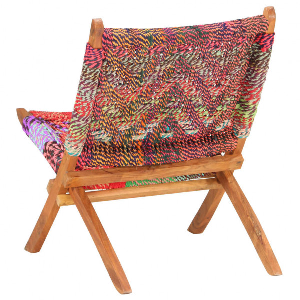 Silla chindi plegable de tela multicolor M 4