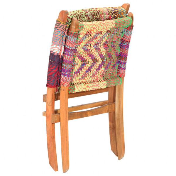 Silla chindi plegable de tela multicolor M 5