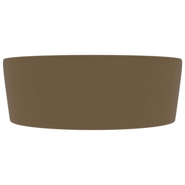 Lavatório com extravasamento 36x13 cm cerâmica creme mate M 3