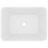 Lavabo de lujo de cerámica blanco mate 41x30x12 cm 3