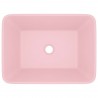 Lavabo de lujo de cerámica rosa mate 41x30x12 cm 3