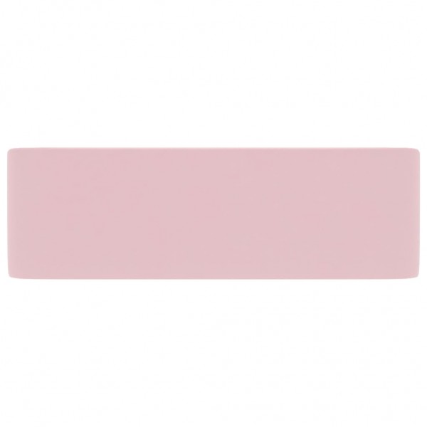 Lavatório luxuoso 41x30x12 cm cerâmica rosa mate M 4