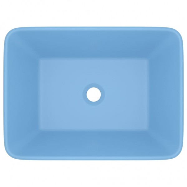 Lavatório luxuoso 41x30x12 cm cerâmica azul-claro mate M 3