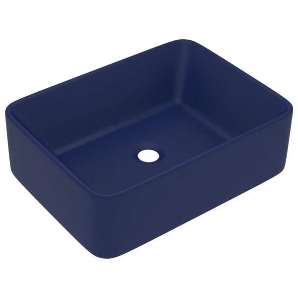Lavabo de lujo de cerámica azul oscuro mate 41x30x12 cm M 2