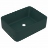 Lavatório luxuoso 41x30x12 cm cerâmica verde-escuro mate 2
