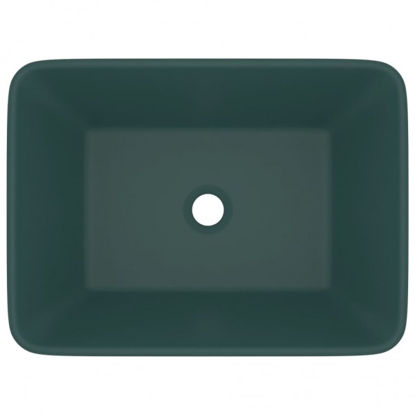 Lavatório luxuoso 41x30x12 cm cerâmica verde-escuro mate M 3