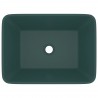 Lavabo de lujo cerámica verde oscuro mate 41x30x12 cm 3