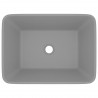 Lavabo de lujo cerámica gris claro mate 41x30x12 cm 3
